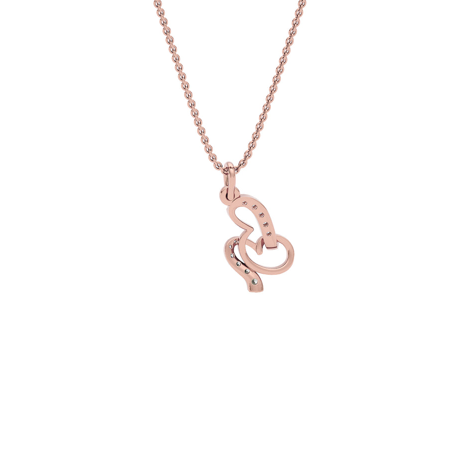 Beautiful ‘B’ Diamond Pendant 18 KT / Rose Gold