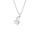 Beautiful ‘B’ Diamond Pendant 18 KT / White Gold