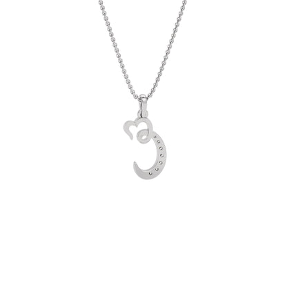 Confident ‘C’ Diamond Pendant 18 KT / White Gold