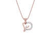 Dazzle ‘D’ Diamond Pendant 18 KT / Rose Gold
