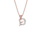 Dazzle ‘D’ Diamond Pendant 18 KT / Rose Gold