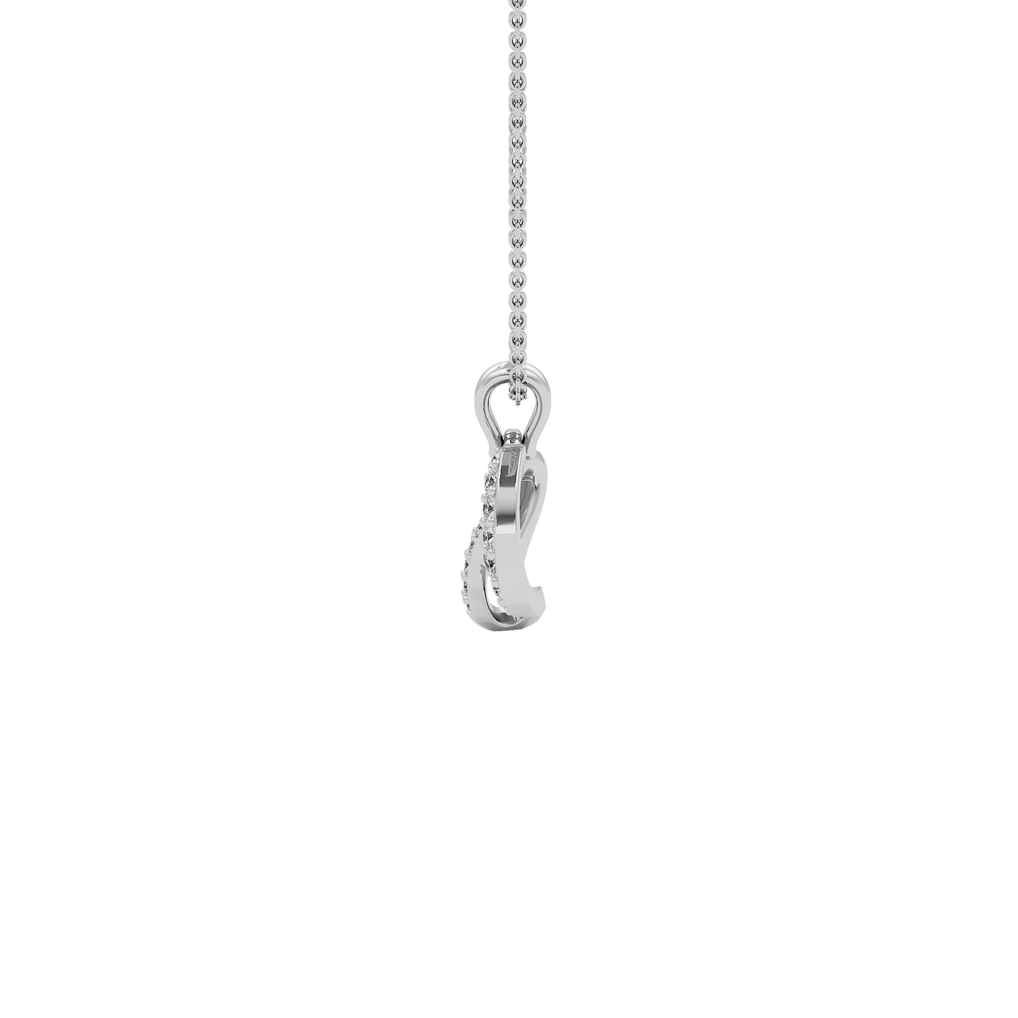 Dazzle ‘D’ Diamond Pendant 18 KT / White Gold