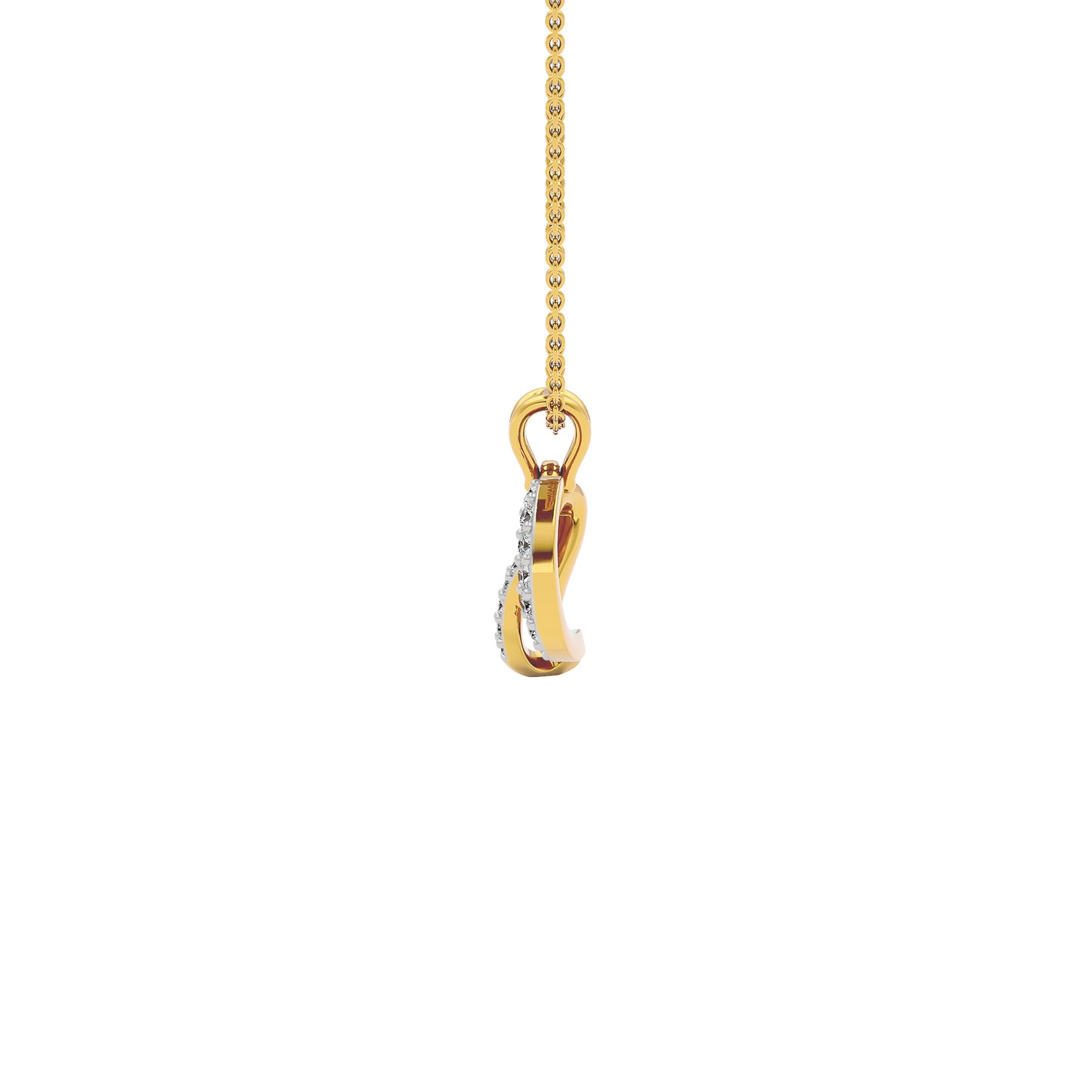 Dazzle ‘D’ Diamond Pendant 18 KT / Yellow Gold