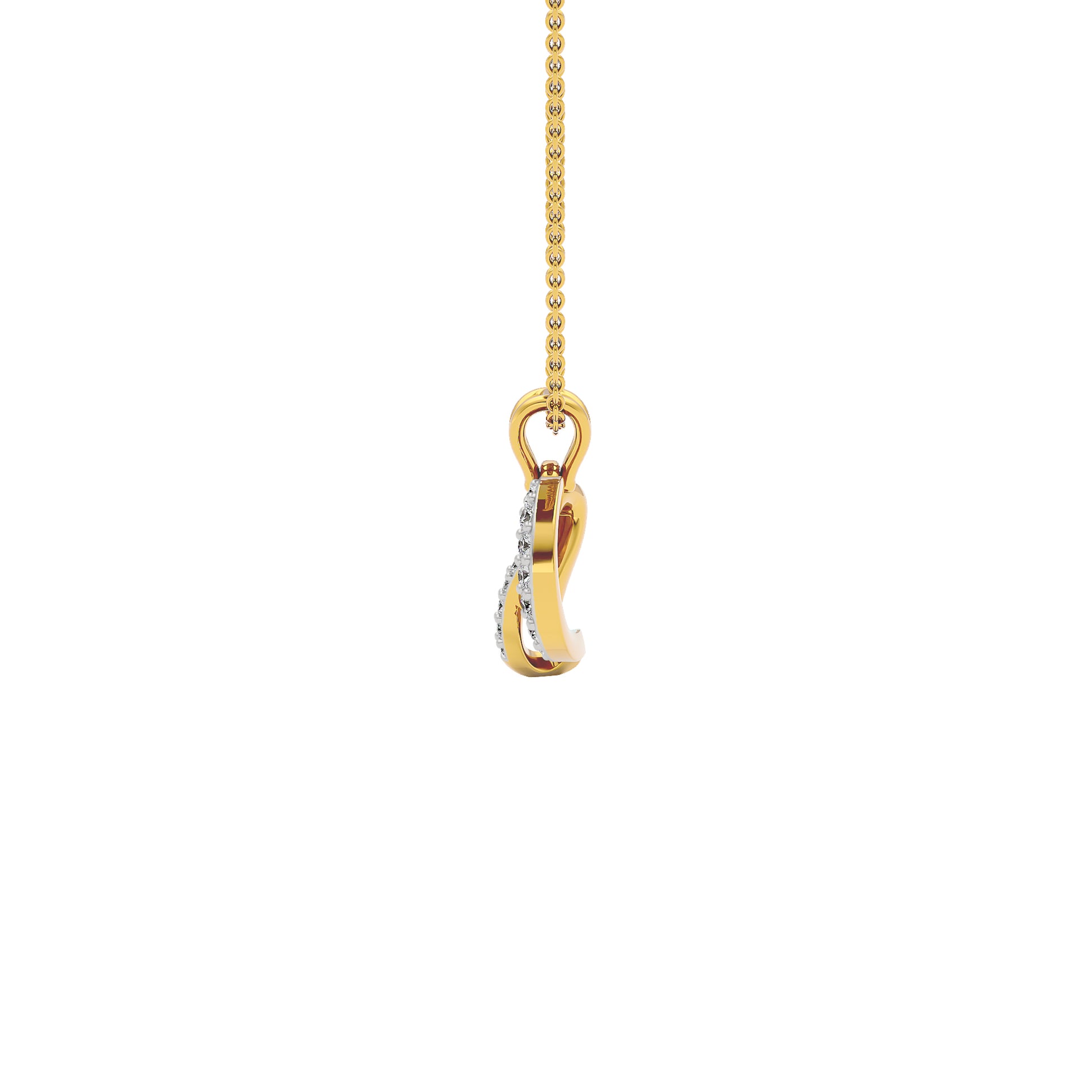 Dazzle ‘D’ Diamond Pendant 18 KT / Yellow Gold