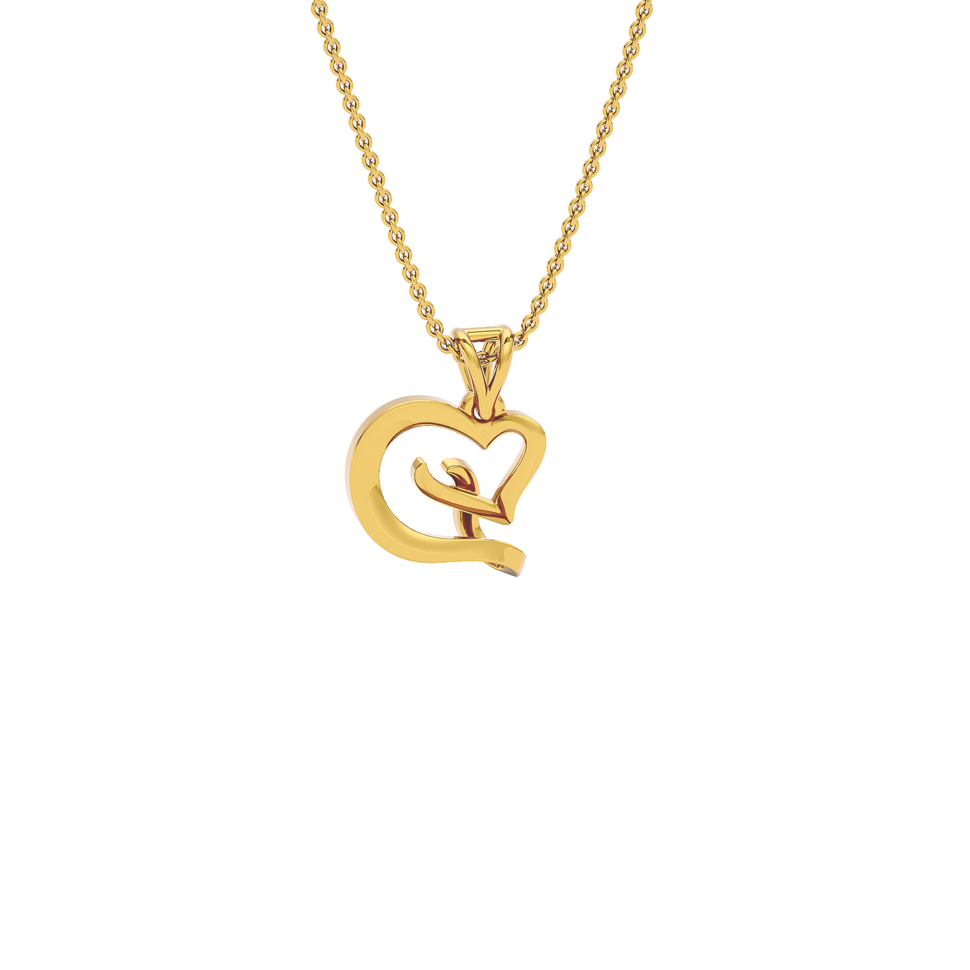 Dazzle ‘D’ Diamond Pendant 18 KT / Yellow Gold