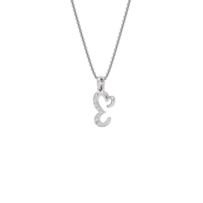 Extraordinary ‘E’ Diamond Pendant 18 KT / White Gold