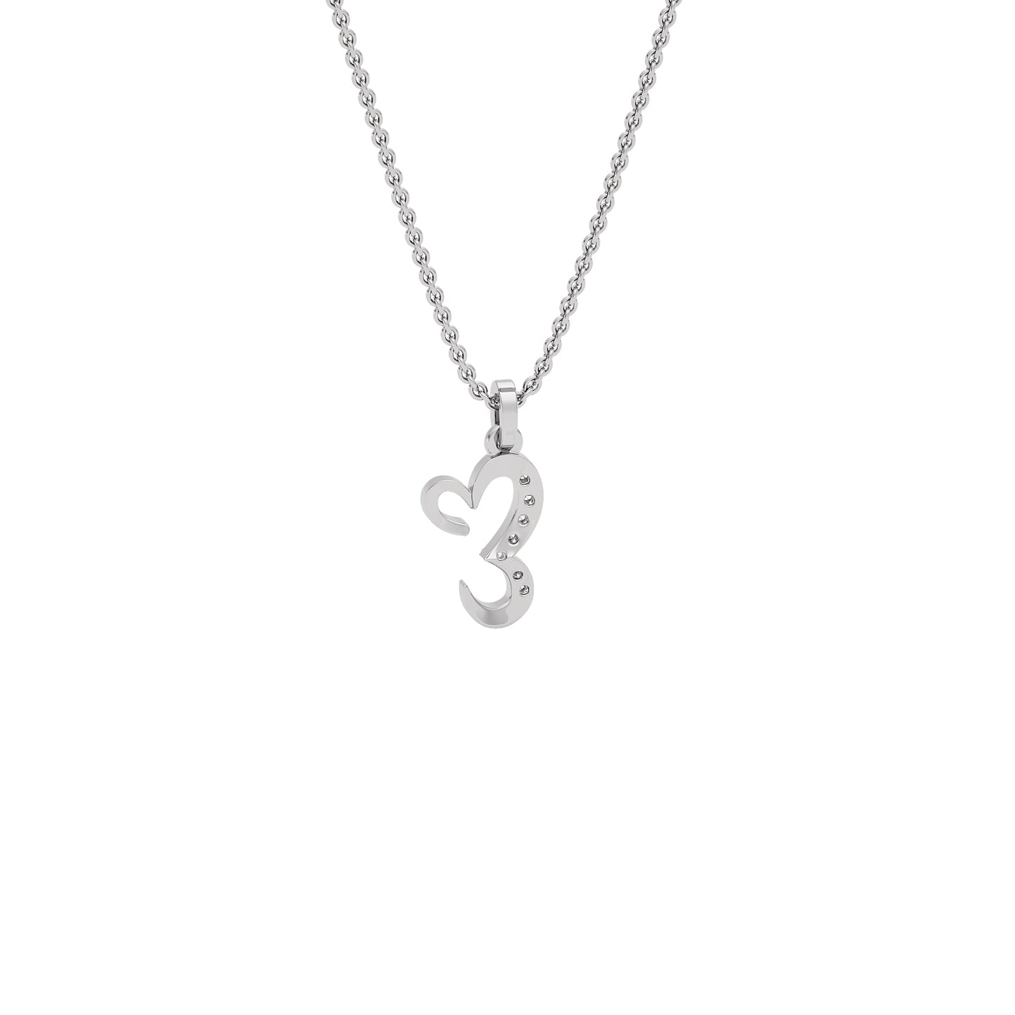 Extraordinary ‘E’ Diamond Pendant 18 KT / White Gold
