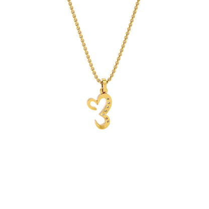 Extraordinary ‘E’ Diamond Pendant 18 KT / Yellow Gold