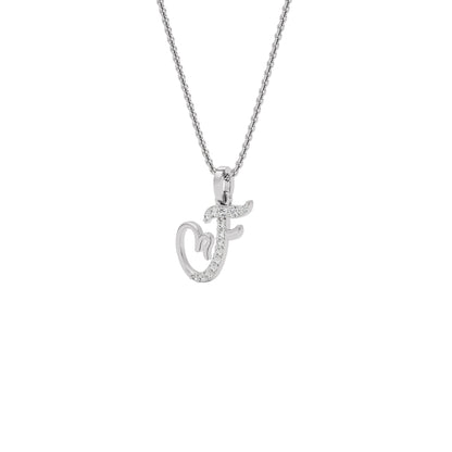 Fearless ‘F’ Diamond Pendant 18 KT / White Gold