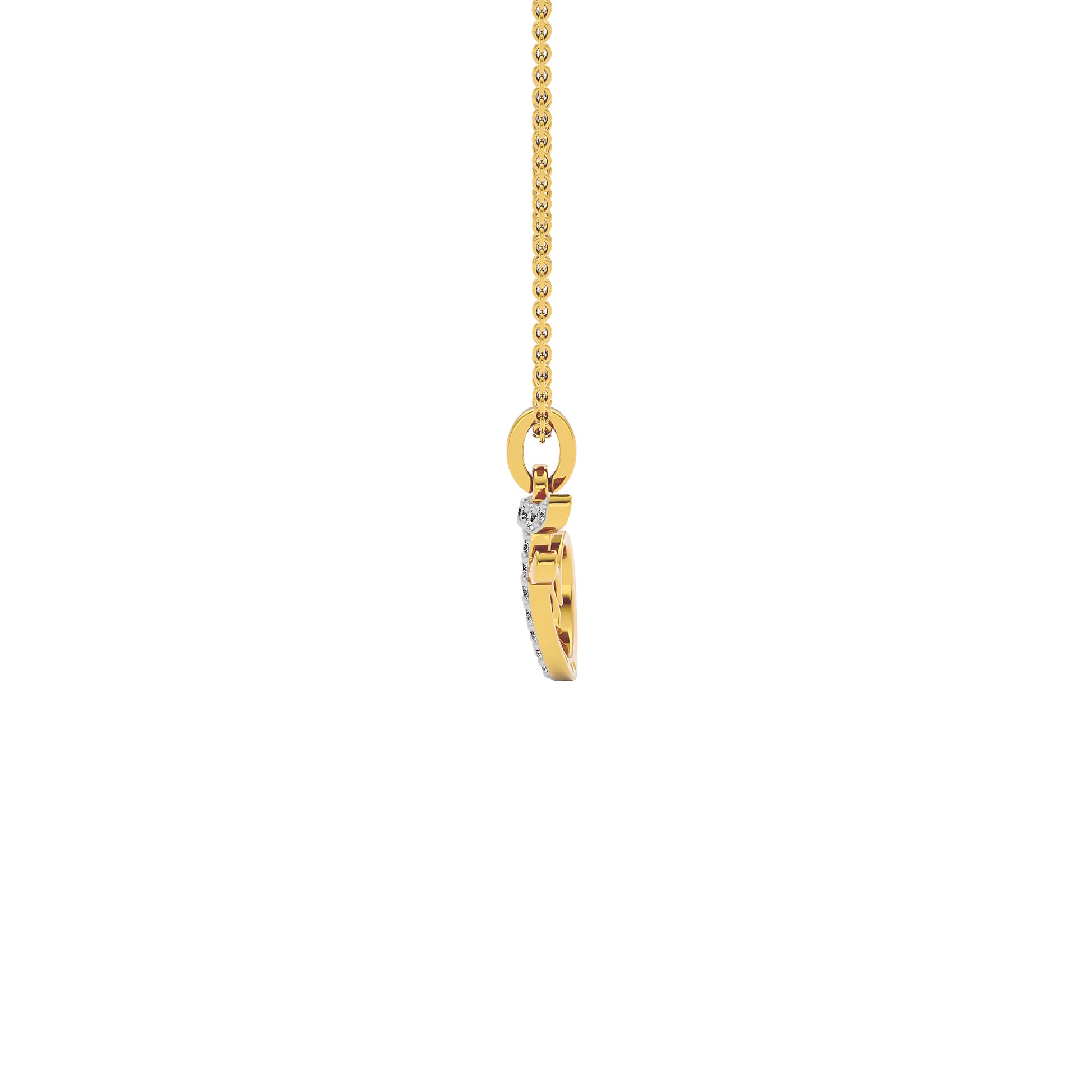 Fearless ‘F’ Diamond Pendant 18 KT / Yellow Gold