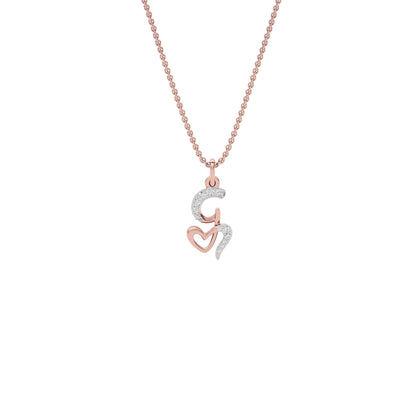 Glow-getter ‘G’ Diamond Pendant 18 KT / Rose Gold