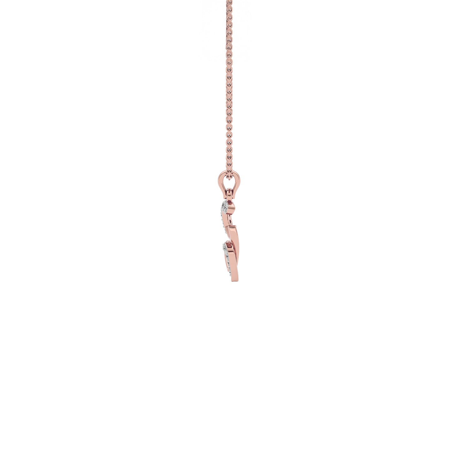Glow-getter ‘G’ Diamond Pendant 18 KT / Rose Gold