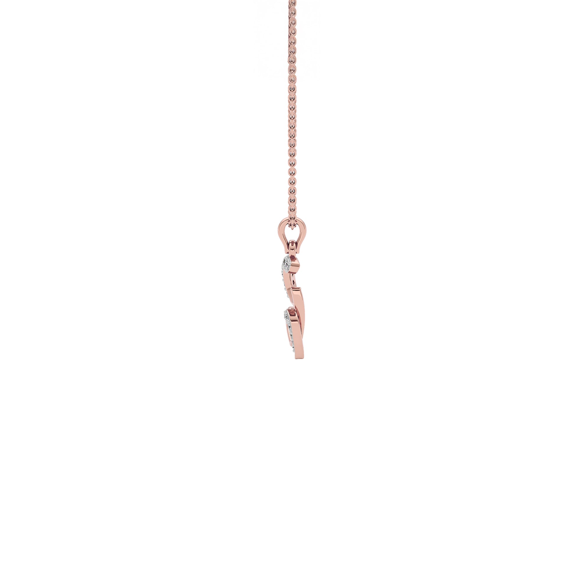 Glow-getter ‘G’ Diamond Pendant 18 KT / Rose Gold