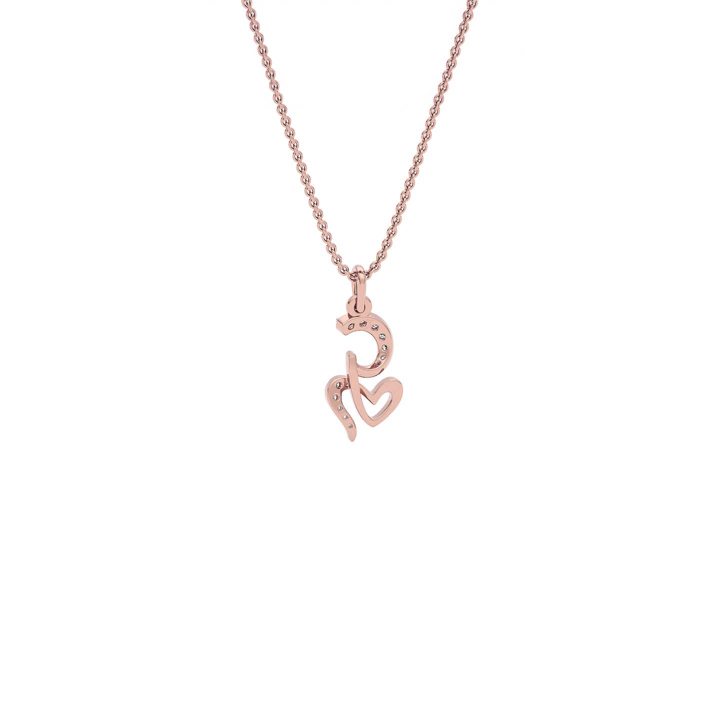 Glow-getter ‘G’ Diamond Pendant 18 KT / Rose Gold
