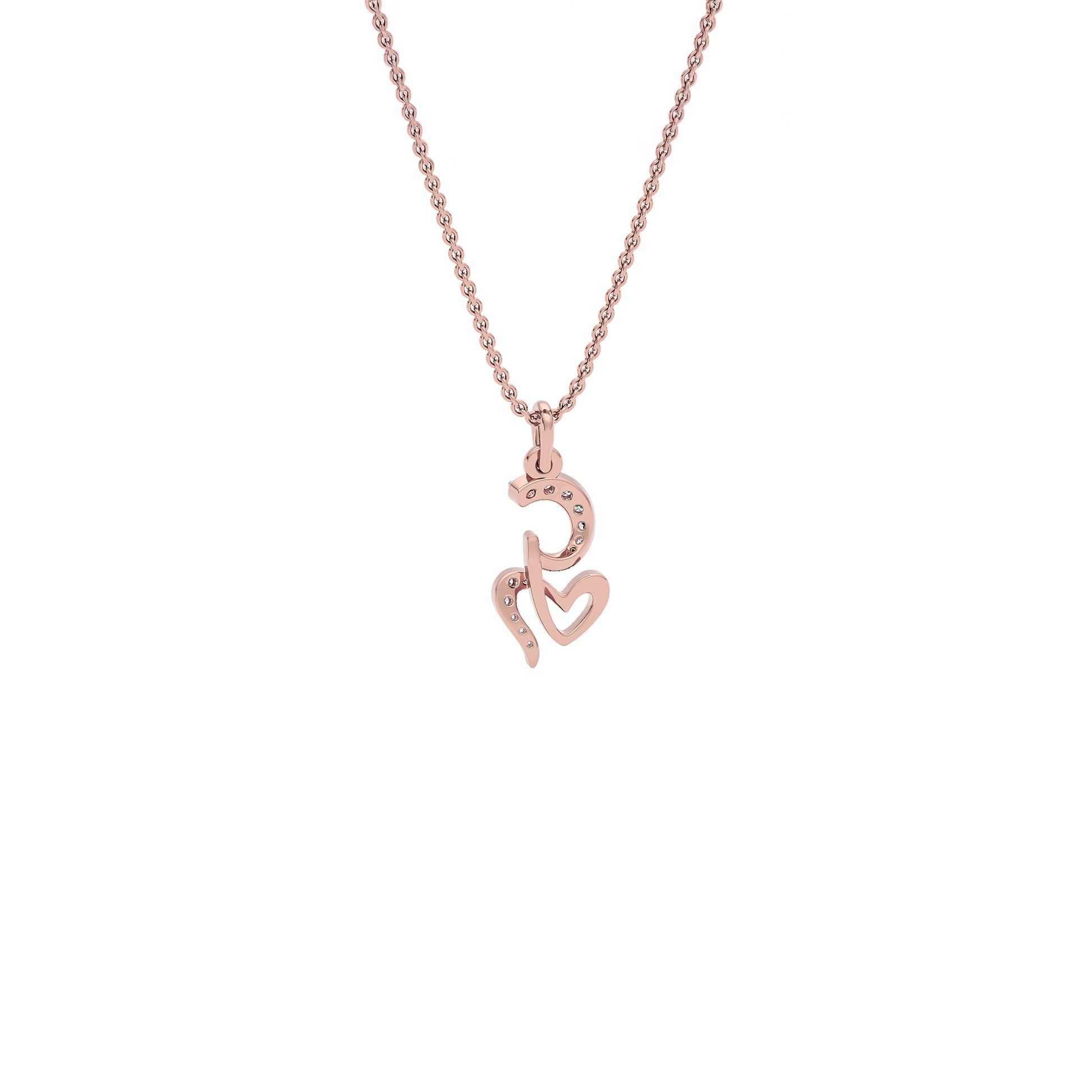 Glow-getter ‘G’ Diamond Pendant 18 KT / Rose Gold
