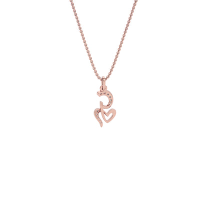 Glow-getter ‘G’ Diamond Pendant 18 KT / Rose Gold