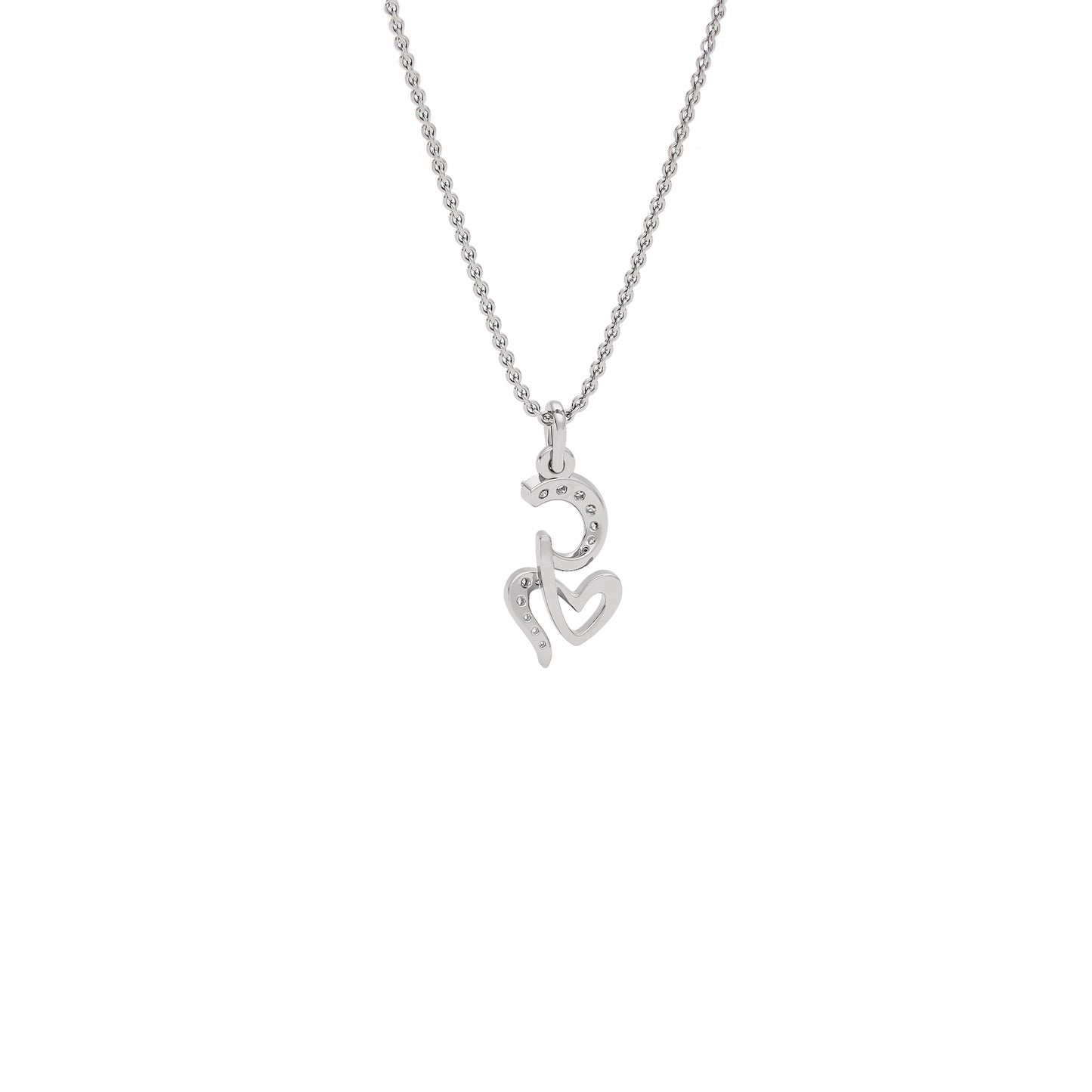 Glow-getter ‘G’ Diamond Pendant 18 KT / White Gold