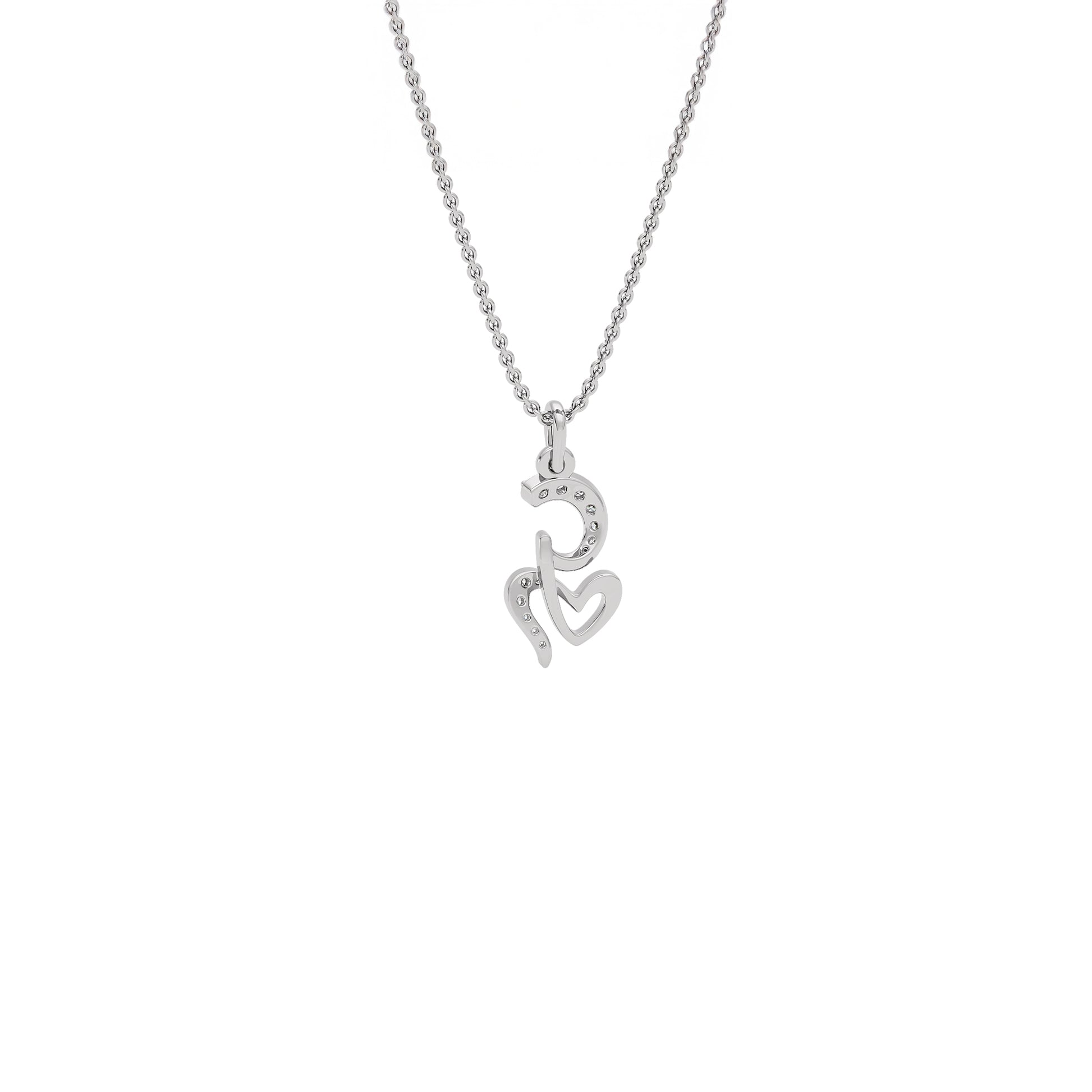 Glow-getter ‘G’ Diamond Pendant 18 KT / White Gold
