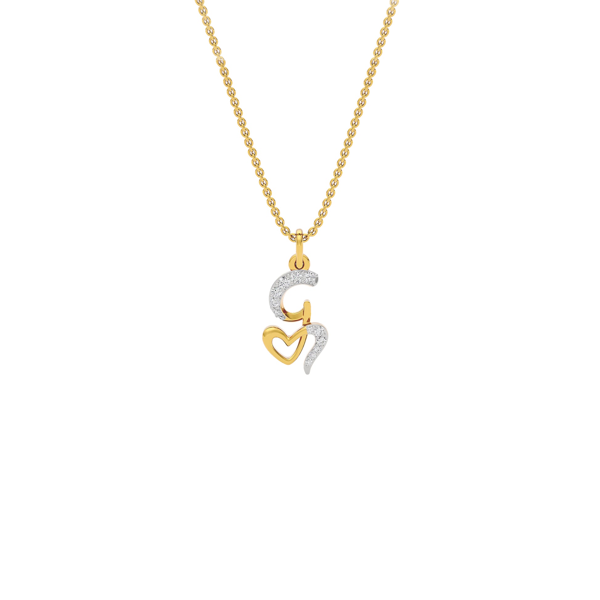 Glow-getter ‘G’ Diamond Pendant 18 KT / Yellow Gold