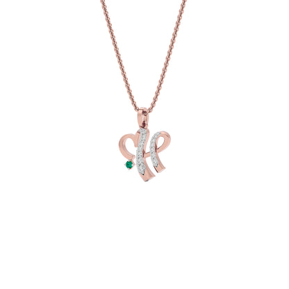 Humor at Heart ‘H’ Diamond Pendant 18 KT / Rose Gold