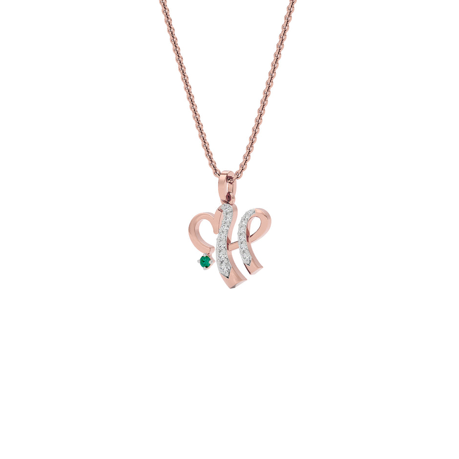 Humor at Heart ‘H’ Diamond Pendant 18 KT / Rose Gold