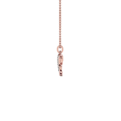 Humor at Heart ‘H’ Diamond Pendant 18 KT / Rose Gold