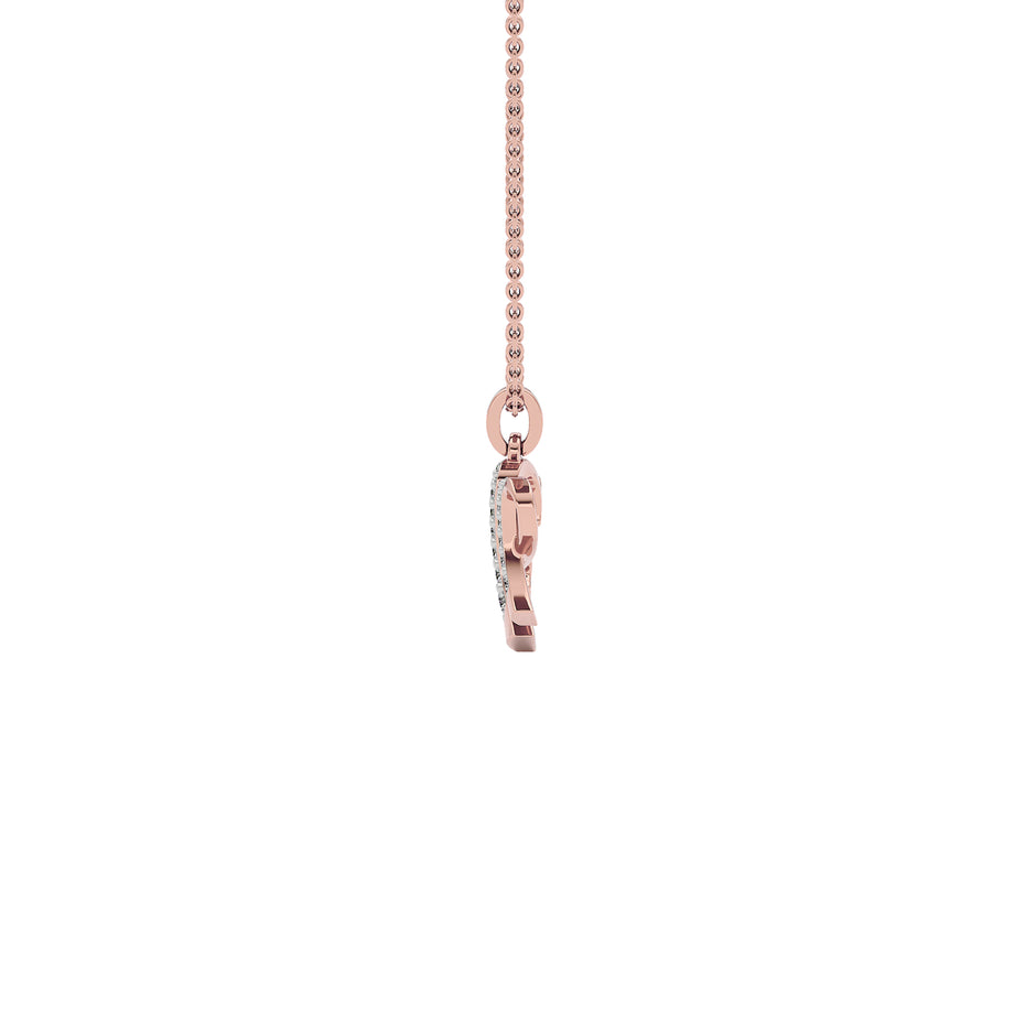 Humor at Heart ‘H’ Diamond Pendant 18 KT / Rose Gold