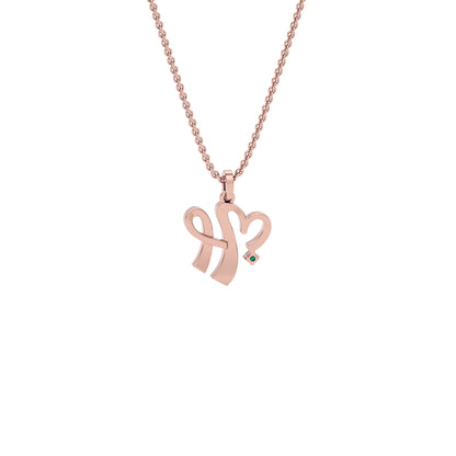 Humor at Heart ‘H’ Diamond Pendant 18 KT / Rose Gold