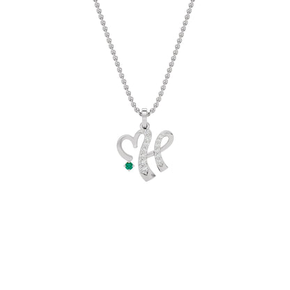 Humor at Heart ‘H’ Diamond Pendant 18 KT / White Gold