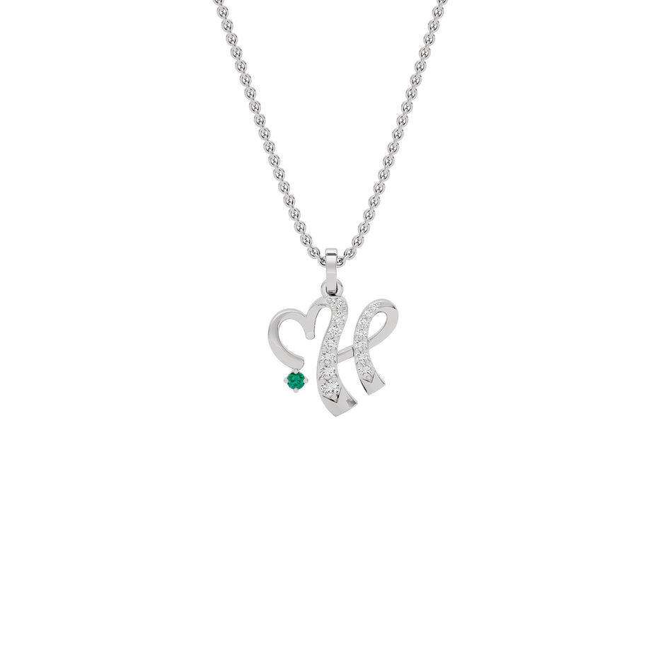 Humor at Heart ‘H’ Diamond Pendant 18 KT / White Gold