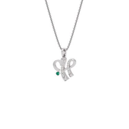 Humor at Heart ‘H’ Diamond Pendant 18 KT / White Gold