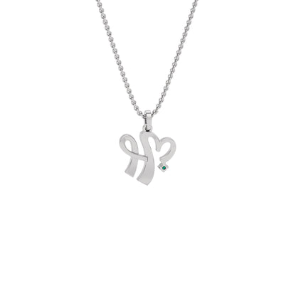 Humor at Heart ‘H’ Diamond Pendant 18 KT / White Gold