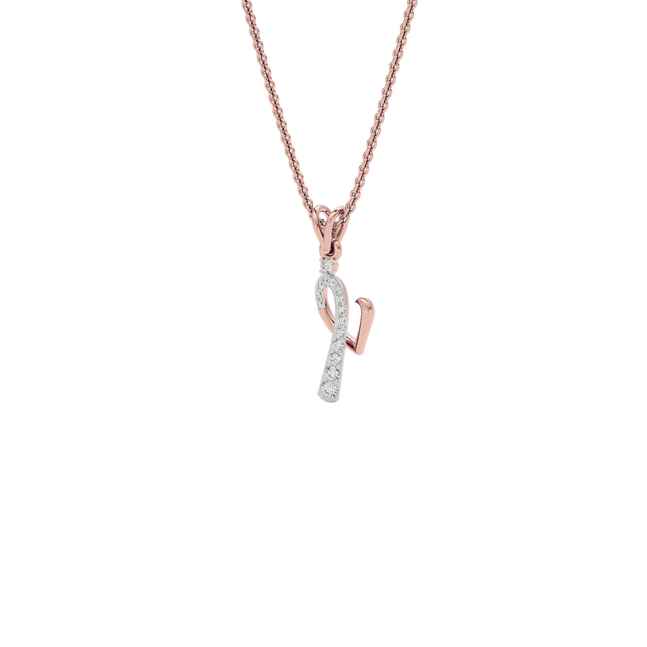 Independent ‘I’ Diamond Pendant 18 KT / Rose Gold