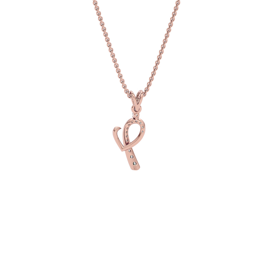 Independent ‘I’ Diamond Pendant 18 KT / Rose Gold