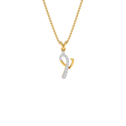 Independent ‘I’ Diamond Pendant 18 KT / Yellow Gold