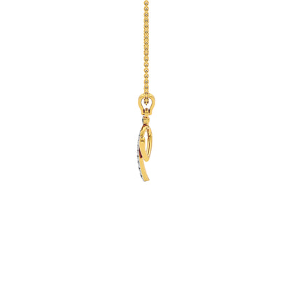Independent ‘I’ Diamond Pendant 18 KT / Yellow Gold
