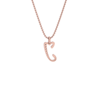 Jubliant ‘J’ Diamond Pendant 18 KT / Rose Gold