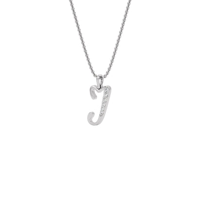 Jubliant ‘J’ Diamond Pendant 18 KT / White Gold