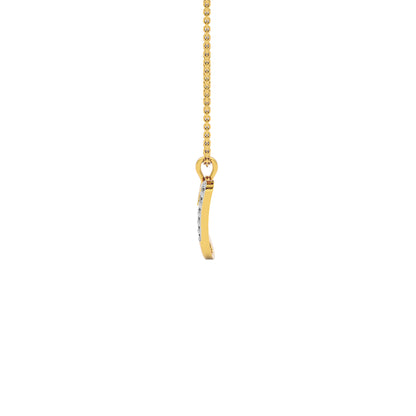 Jubliant ‘J’ Diamond Pendant 18 KT / Yellow Gold