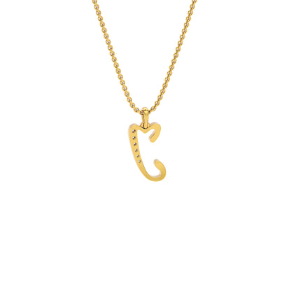 Jubliant ‘J’ Diamond Pendant 18 KT / Yellow Gold
