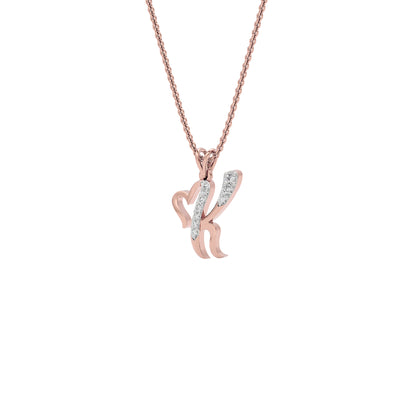 Kissable ‘K’ Diamond Pendant 18 KT / Rose Gold