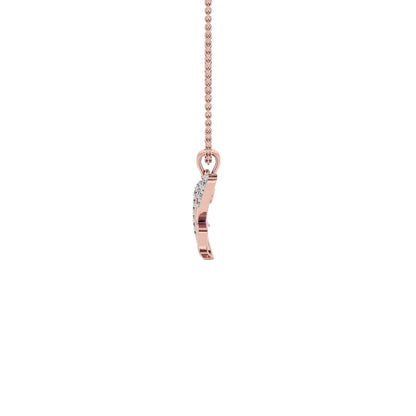 Kissable ‘K’ Diamond Pendant 18 KT / Rose Gold