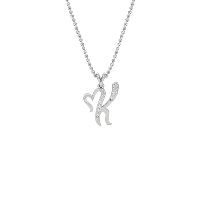 Kissable ‘K’ Diamond Pendant 18 KT / White Gold