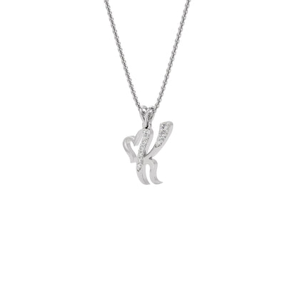 Kissable ‘K’ Diamond Pendant 18 KT / White Gold