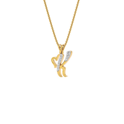 Kissable ‘K’ Diamond Pendant 18 KT / Yellow Gold