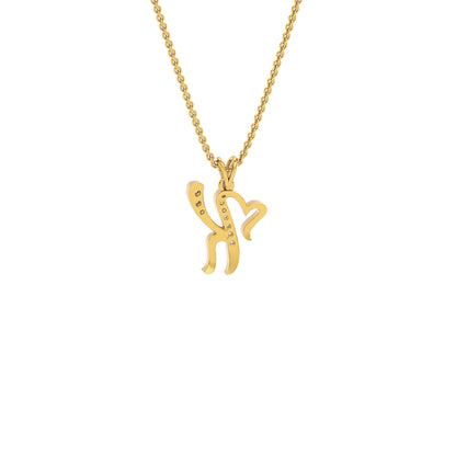 Kissable ‘K’ Diamond Pendant 18 KT / Yellow Gold
