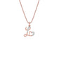 Lovely ‘L’ Diamond Pendant 18 KT / Rose Gold