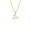 Lovely ‘L’ Diamond Pendant 18 KT / Yellow Gold