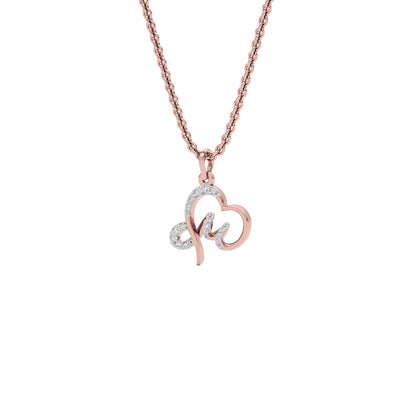 Mesmerizing ‘M’ Diamond Pendant 18 KT / Rose Gold