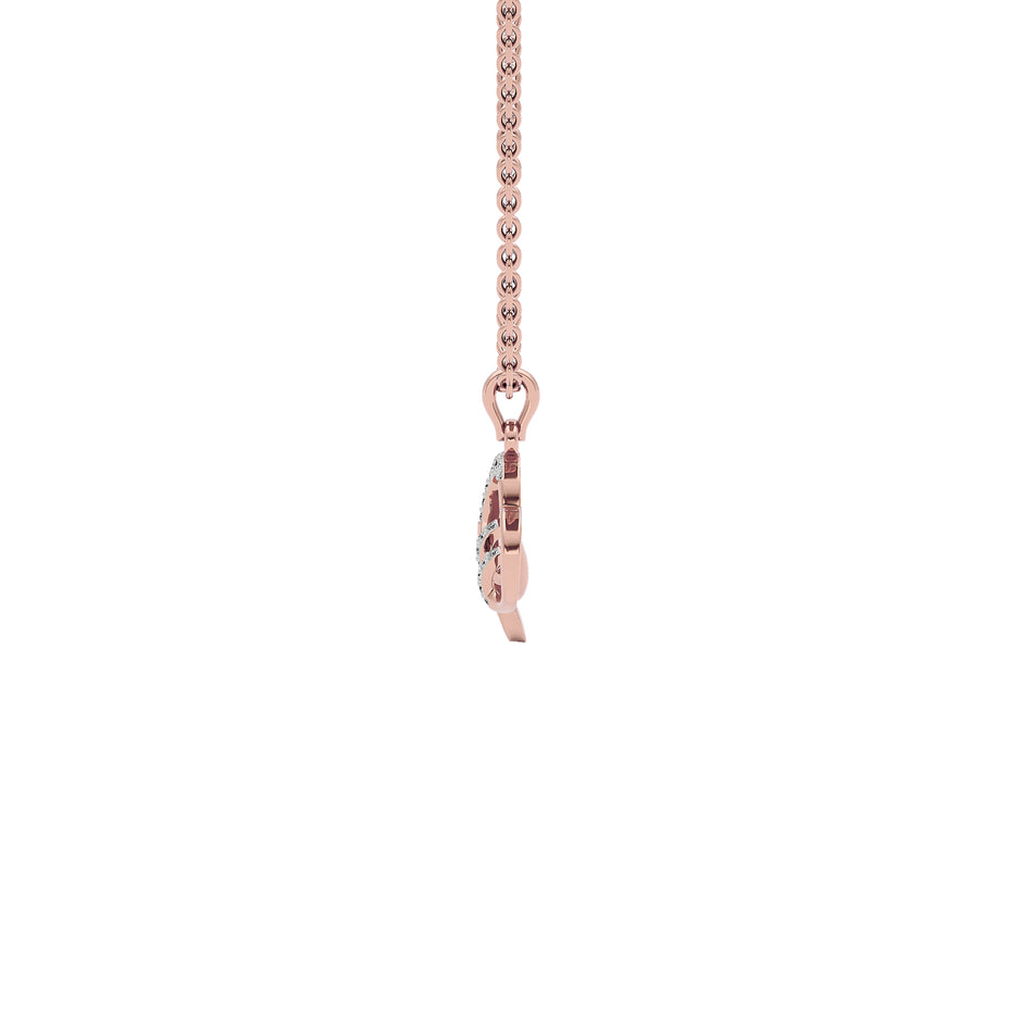 Mesmerizing ‘M’ Diamond Pendant 18 KT / Rose Gold